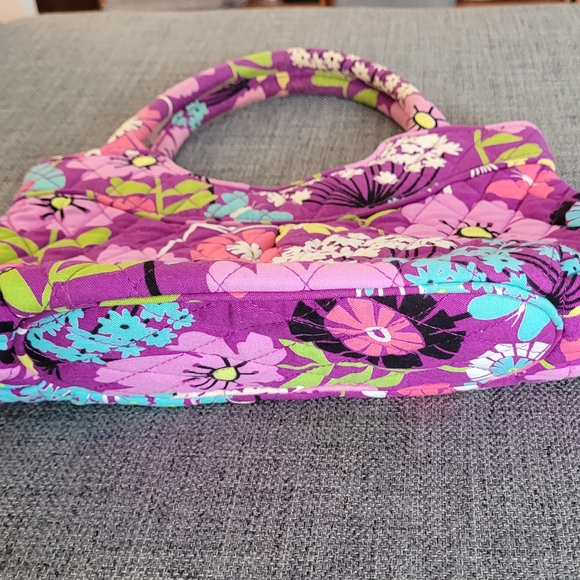 Vera Bradley Floral Purple Quilted Small Tote Bag - Picture 5 of 7